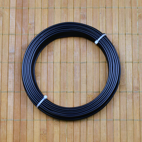 Bonsai Aludraht China eloxiert, Farbe dunkelbraun bis schwarz 3 mm 500g